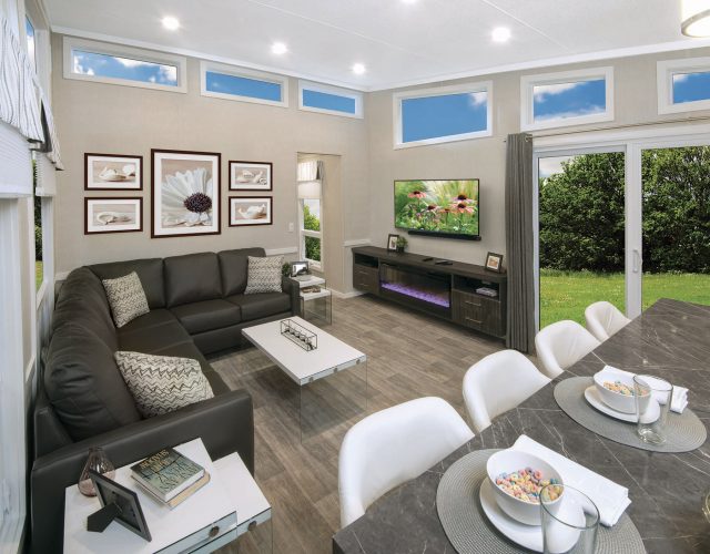 Northlander Luxe Park Model | Open Concept Kitchen & Living Room
