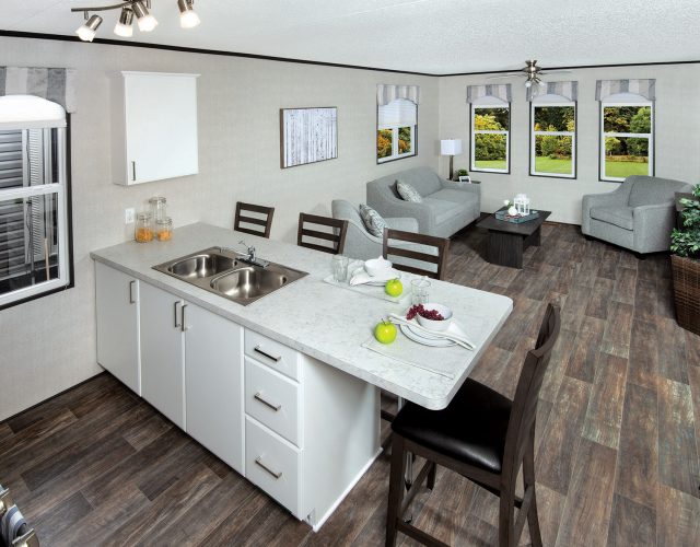 Northlander Reflection Park Model Cottage | Open Concept Living Room & Kitchen