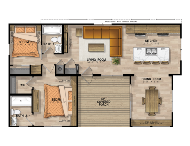 Escape Elliot Floorplan